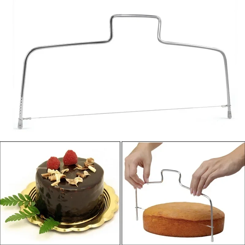 1PCs Stainless Steel Adjustable Wire Cake Cutter Slicer Leveler DIY Cake Baking Tools High Quality Kitchen Accessories