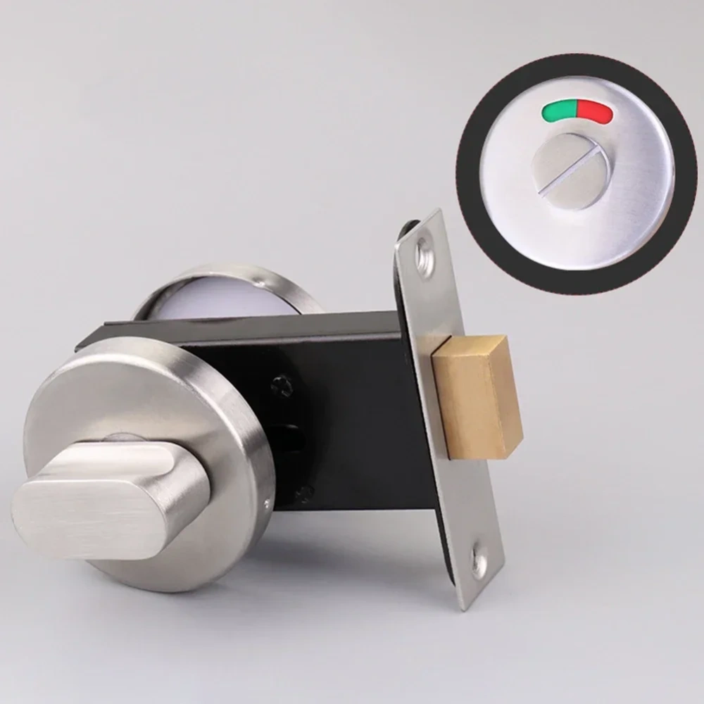 Bathroom Indicator Bolt Privacy WC Toilet Door Lock Stainless Steel Public Toilet Partition Door Lock With Red Green Indicator