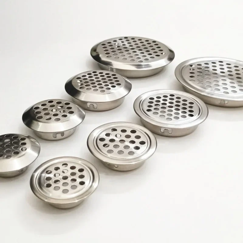 5pcs Wardrobe Cabinet Mesh Hole Air Vent Louver Ventilation Cover Stainless Steel Cutting hole Dia.19mm/25mm/29mm/35mm/53mm