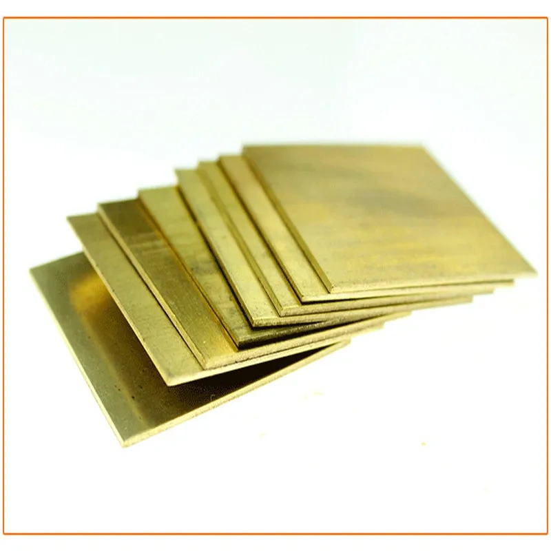 H62 Brass Sheet 0.8x100x100mm Plate of CuZn40 2.036 CW509N C28000 C3712 H62 Customized Size CNC Frame Model Mould DIY