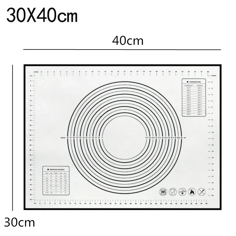 Silicone Baking Mat  Scale Rolling Dough Pad Kneading Dough Mat Non Stick Pastry Oven Liner Bakeware 60*40/40*30cm