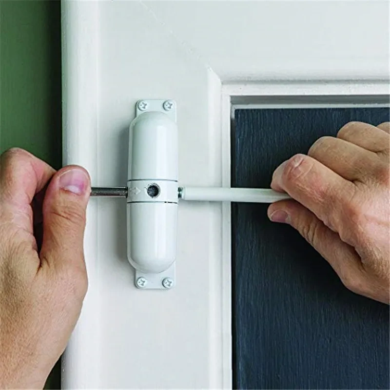 White Spring Closing Door  Zinc Alloy Adjustable Surface Mounted Automatic Door Closer Fire Rated Door Stopper Door Hardware