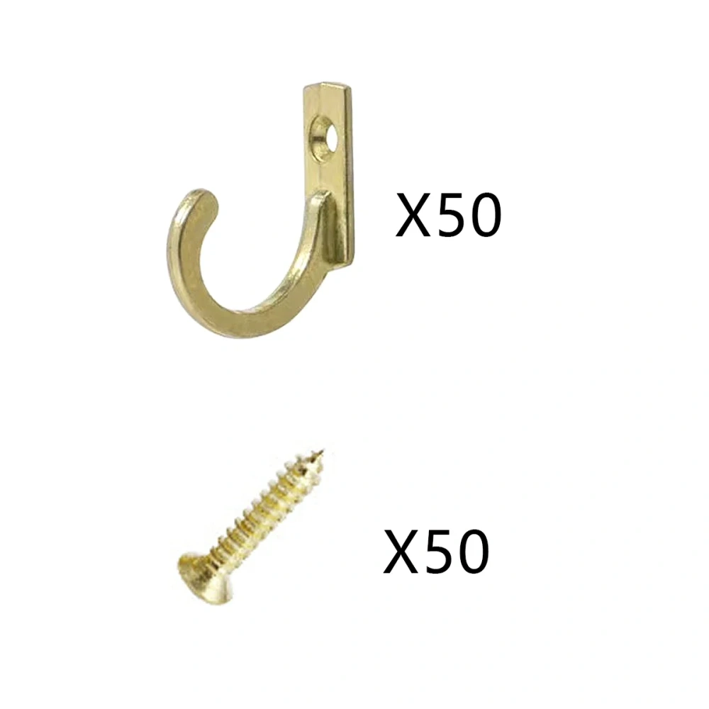 10/50PCS Small Antique Hooks Wall Hanger Curved Buckle Horn Lock Clasp Hook for Wooden Jewelry Hardware Home Coats Hat Clothes