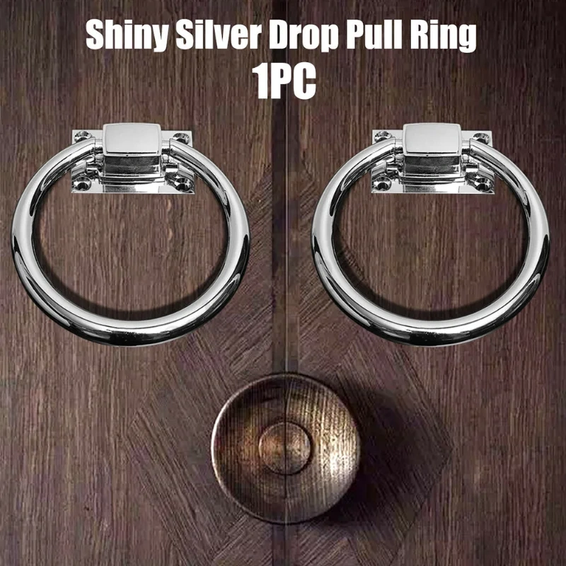 Wooden Door Knock Wear Resistant Home Tool Zinc Alloy Decorative Accessories Modern Cabinet Knob Chair Pull Ring Polishing Steel