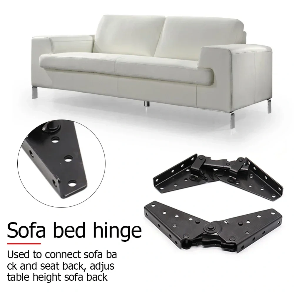 2Pcs Sofa Bed Hinge 3-Position Angle Mechanism Soft Metal Bed Furniture Hardware Thicken Hardware Accessories Foldable