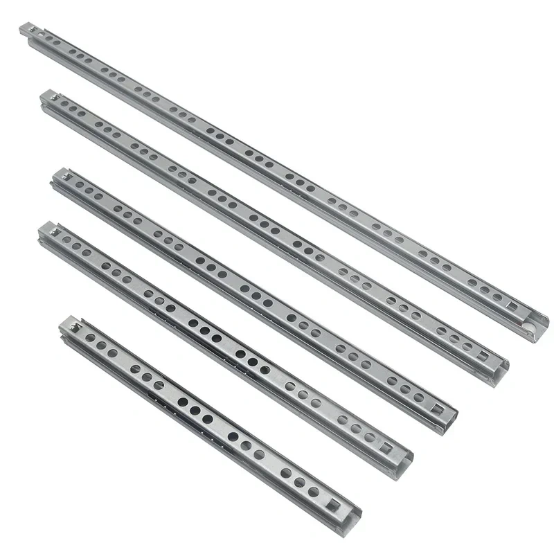 Micro Guide steel Ball 2 Sections 17 Wide Steel Ball 2 Fold Ball Slide Cabinets Drawer Steel Ball Slide
