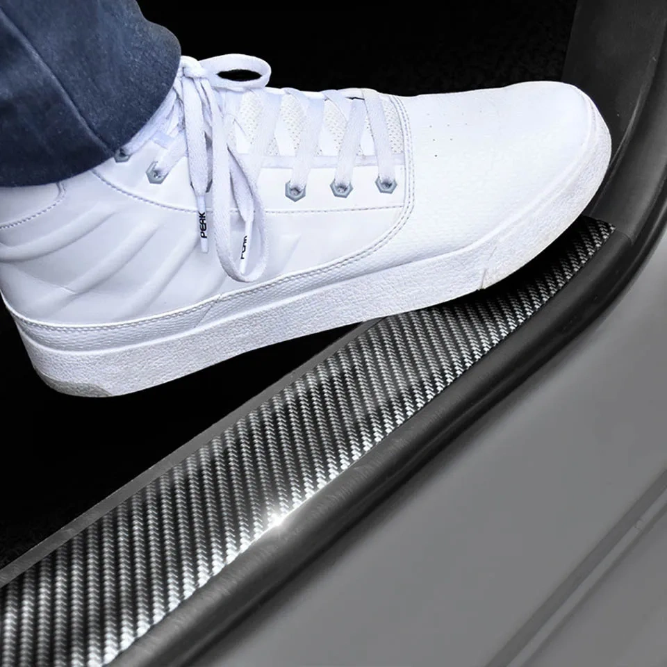 1M Car Rubber Moulding Strip Carbon Fiber Soft Trim Bumper DIY Door Sill Protector Edge Guard Stickers  Styling