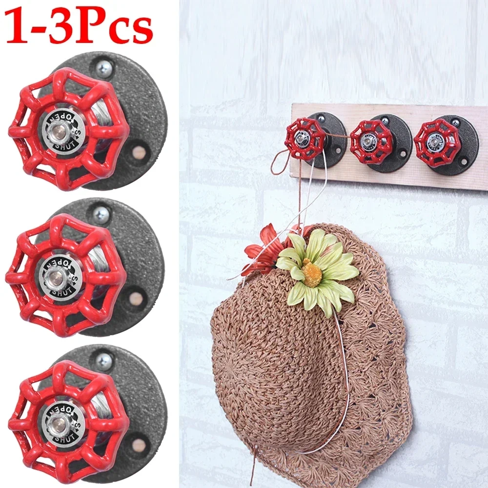 1-3Pcs Vintage Industrial Pipe Coat Hook Rack Heavy Duty Hat Robe Towel Holder Hanger Wall Mounted Towel Rack for Bathroom Home