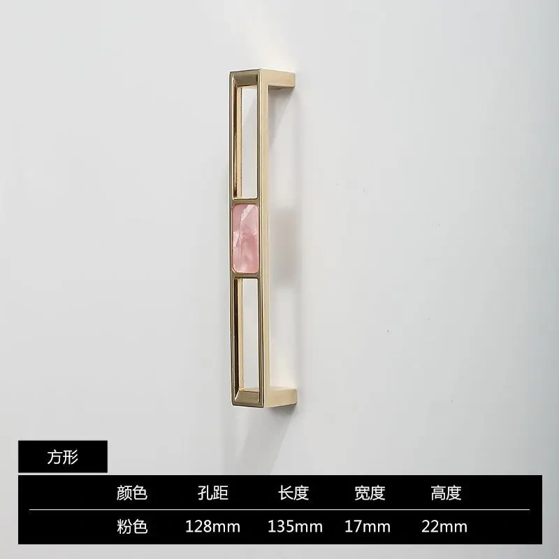 Blue Nordic Marble Shell Cabinet Handle Knobs Drawer And Wardrobe Pulls Furniture Hardware 96Mm 128Mm