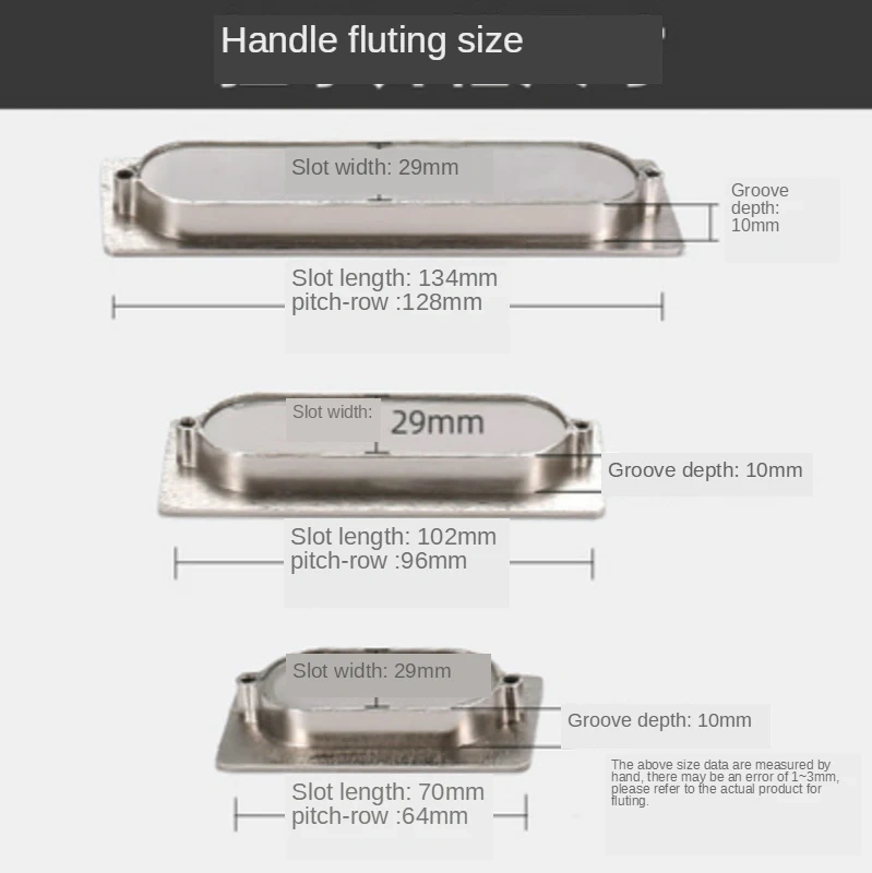 1pc Embedded Sliding Door Handles Hidden Invisible Cupboard Wardrobe Cabinet Push / Pull Handles Door Hardware