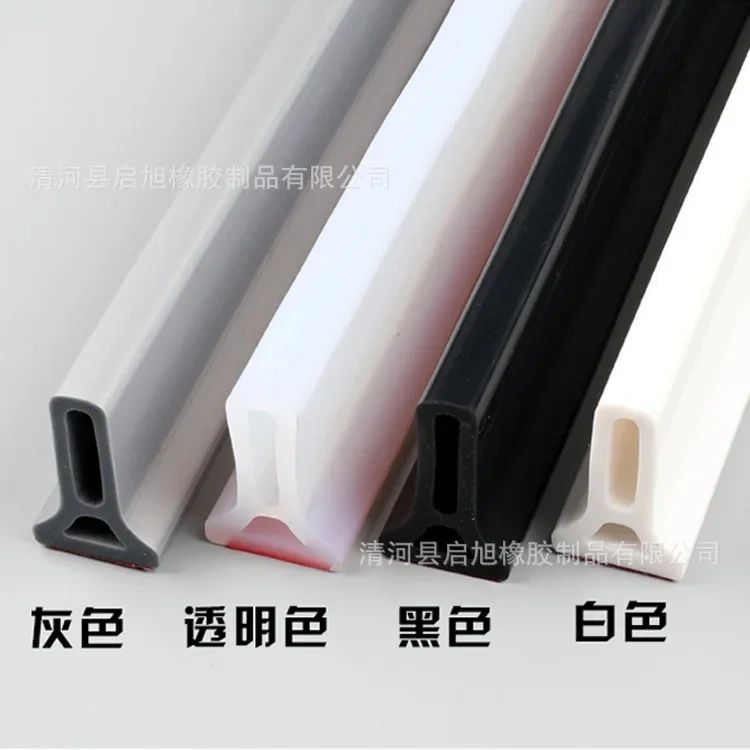 50mm High Silicone Bathroom Water Stopper Blocker Shower Dam Non-slip Dry And Wet Separation Flood Barrier Door Bottom Sealing