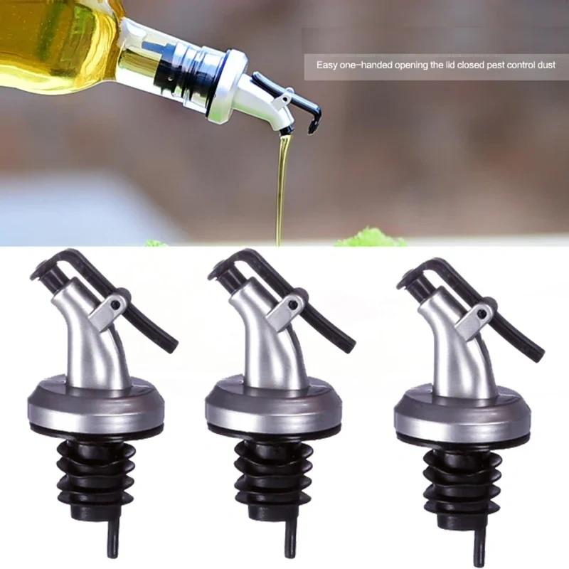4pcs Plastic Wine Bar Bottle Dispenser Liquid Pourer Stopper Tap Cork Bartender Nozzle Wine Olive Oil leak proof Pourer Sprayer