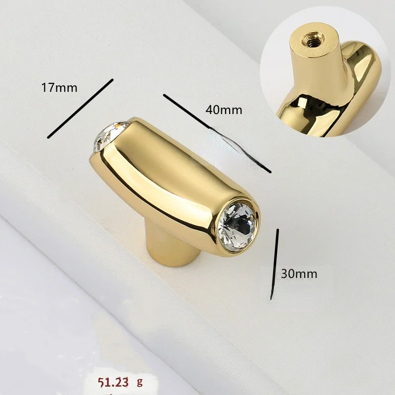 Nordic Gold Diamond Knobs and Handles Drawer Pulls Wardrobe Cabinet Door Handles Crystal Drawer Knobs Furniture Hardware