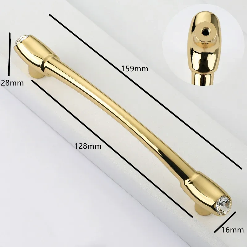 Nordic Gold Diamond Knobs and Handles Drawer Pulls Wardrobe Cabinet Door Handles Crystal Drawer Knobs Furniture Hardware