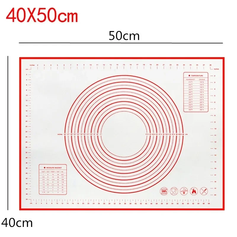 Silicone Baking Mat  Scale Rolling Dough Pad Kneading Dough Mat Non Stick Pastry Oven Liner Bakeware 60*40/40*30cm