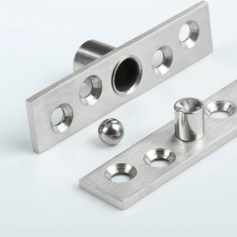 1Pcs 360 Degree Turn Earth Shaft Stainless Steel Invisible Hinge Furniture Hardware Hidden Door Up and Down Hinge