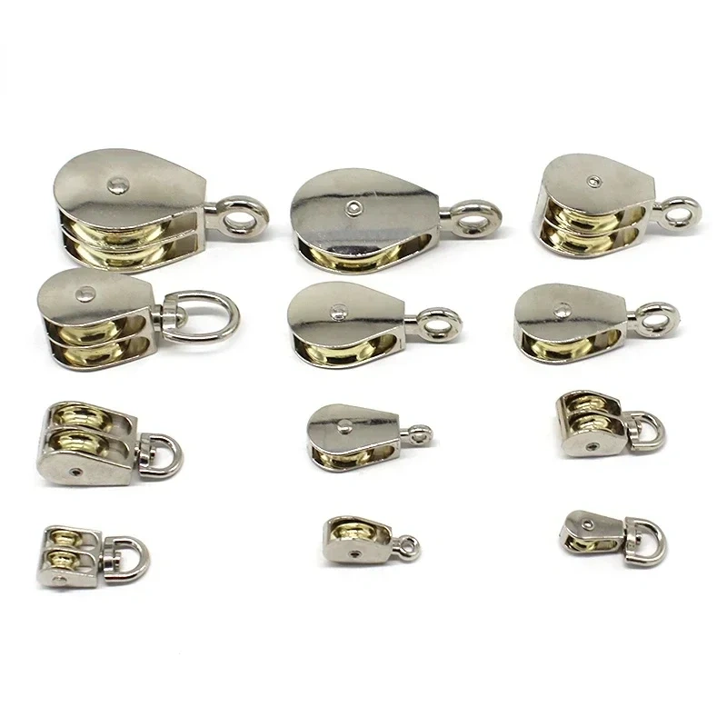 Fixed/Moving Metal Sheave Zinc Alloy Lifting Rope Roller Pulley Capable of Bearing  Round Flat Cable Bearing Pulley Wire Rope