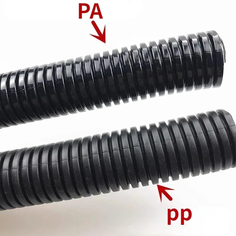 1M 4.5mm-17mm PP corrugated pipe auto corrugated car cable insulation tube harness corrugated housing housing