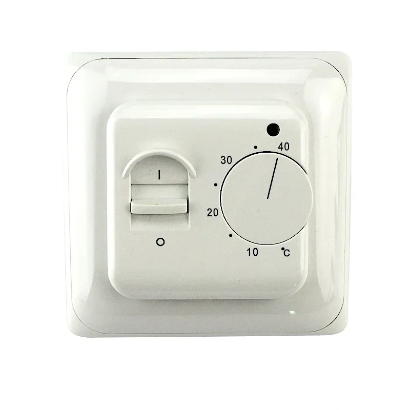 New Universal Mechanical Floor Heating Thermostat AC 230V Electronic Dual Room Warm Temperature Controller Retardant PC