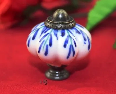 1pc 38MM Dia Ceramic Door Drawer Handles Pumpkins Knobs Europe Ceramic Cabinet Cupboard Handles Pull Drawer Dresser Knobs pulls