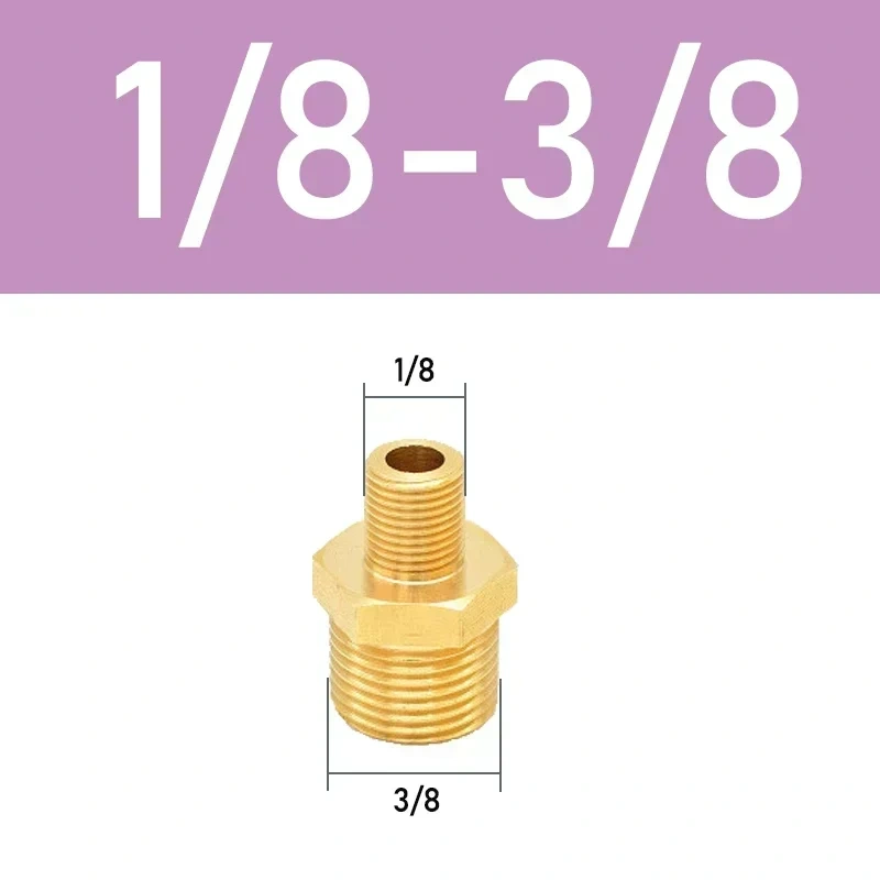 Brass Pipe Hex Nipple Fitting Quick Coupler Adapter 1/8 1/4 3/8 1/2 3/4 1 Male to Male Thread Water Oil Gas Connector