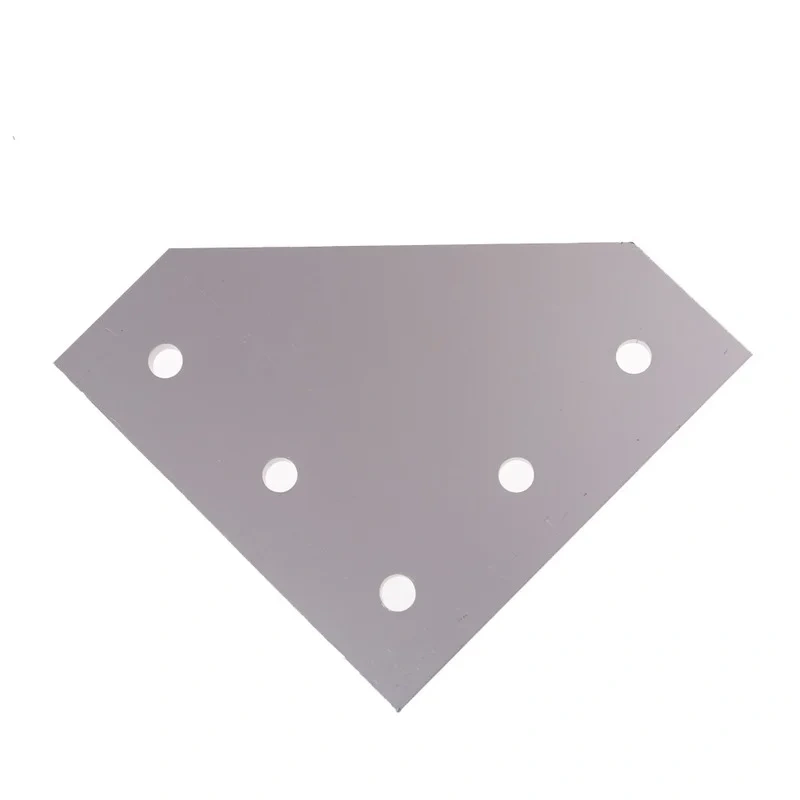 New 6063-T6 Joint Board Plate Corner Angle Bracket Connection Joint Strip for Aluminum Profile 2020 3030 with 5 holes