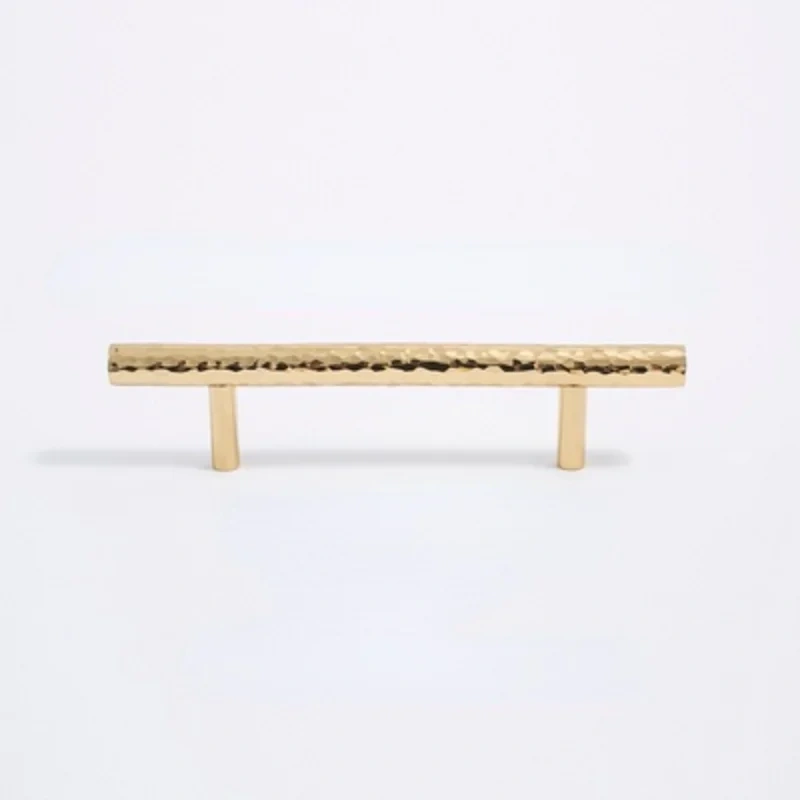 Light luxury round ball Brass Handle hammer pattern single hole pure copper small handle simple drawer wardrobe door handle
