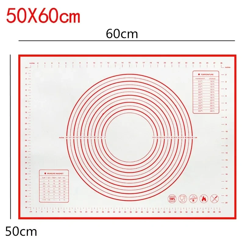 Silicone Baking Mat  Scale Rolling Dough Pad Kneading Dough Mat Non Stick Pastry Oven Liner Bakeware 60*40/40*30cm