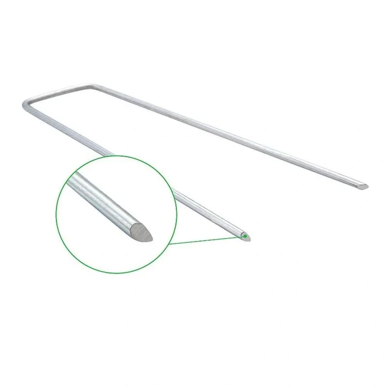 50Pcs/Pack Galvanized Steel Garden Pile U-Shaped Nails Fixing Turf Tool For Weed Fabric Landscape Anti-Bird Mesh Net