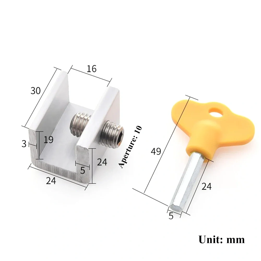1pcs Adjustable Sliding Window Locks Stop Aluminum Alloy Door Frame Security Lock with Keys Home Office Safety window Lock