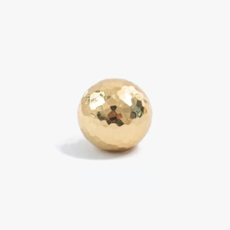 Light luxury round ball Brass Handle hammer pattern single hole pure copper small handle simple drawer wardrobe door handle