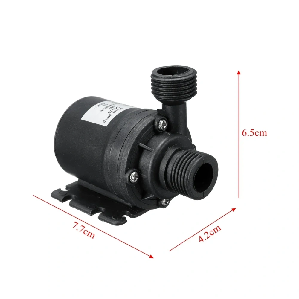 DC 12V/24V 5M 800L/H Portable Mini Brushless Motor Ultra-Quiet Submersible Water Pump for Cooling System Fountains Heater