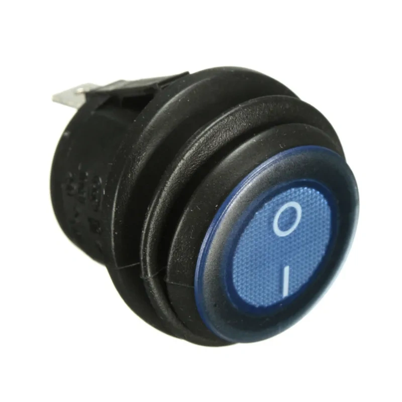1pc OLS 250V DC 10A On/Off Rocker Switch IP65 Waterproof 3Pin SPST LED illuminated