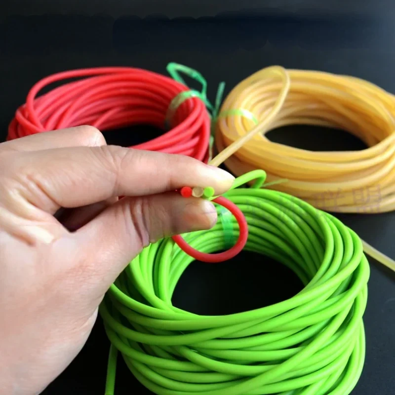 10meters 3mm slingshot sports solid rubber band fishing rubber band tension rope elastic rope wear resistant latex tube
