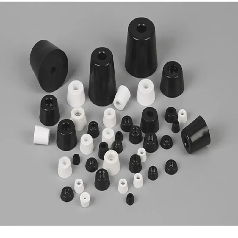 8pcs Black Speaker Cabinet Furniture Chair Table Box Conical Rubber Foot Pad Stand Shock Absorber S / M / L Skid Resistance