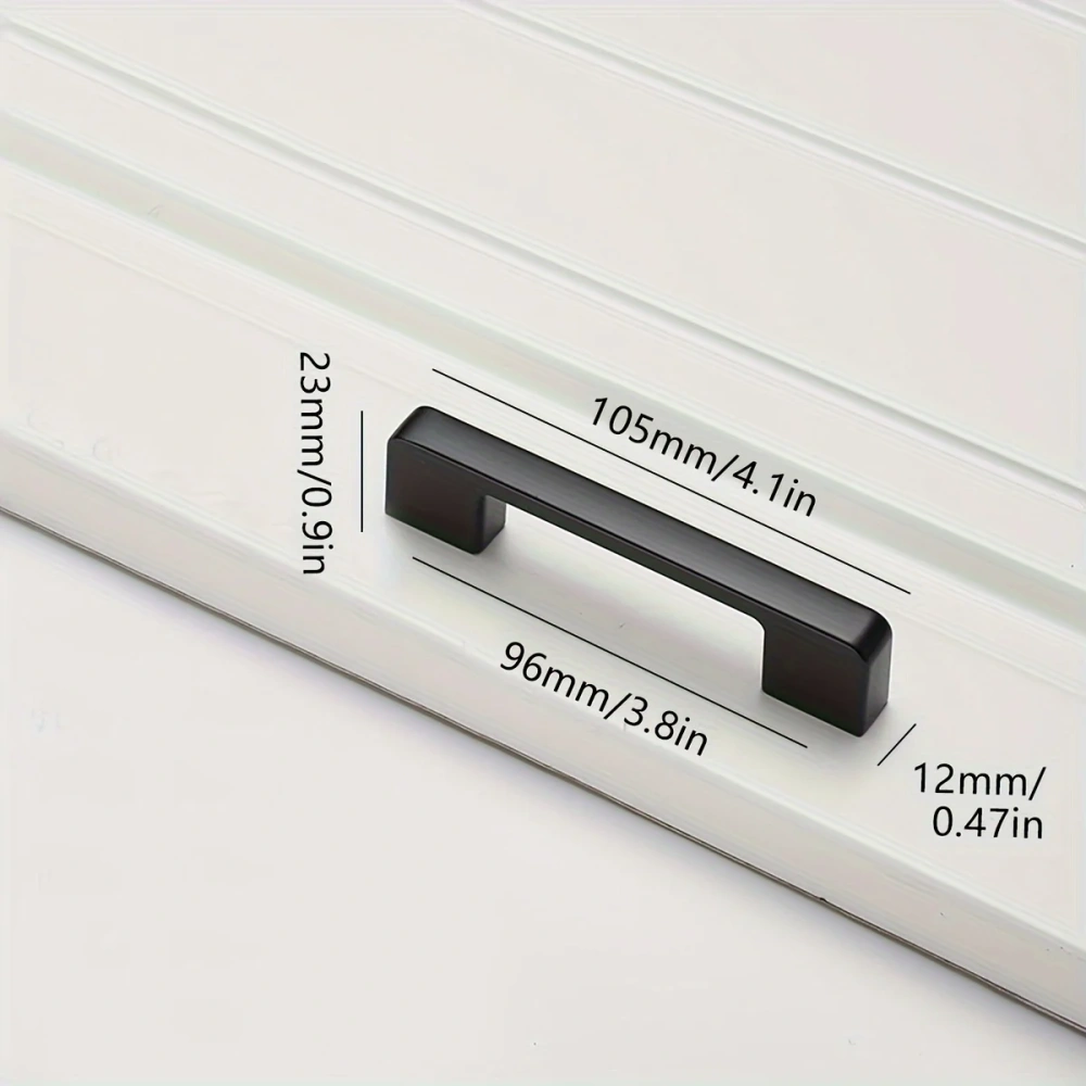 1pc Aluminum Alloy Black Cabinet Handles, American Style Solid Kitchen Cupboard Pulls, Drawer Knobs, Furniture Hardware