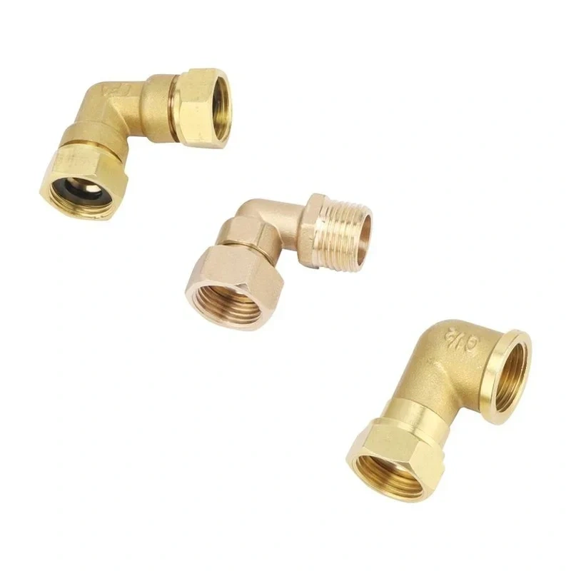 1pcs Brass Elbow G1/2 Junction Union Joint Coupling 1/2" Male/Female Connector Plumbing Pipe Fittings Copper Connection Adapters