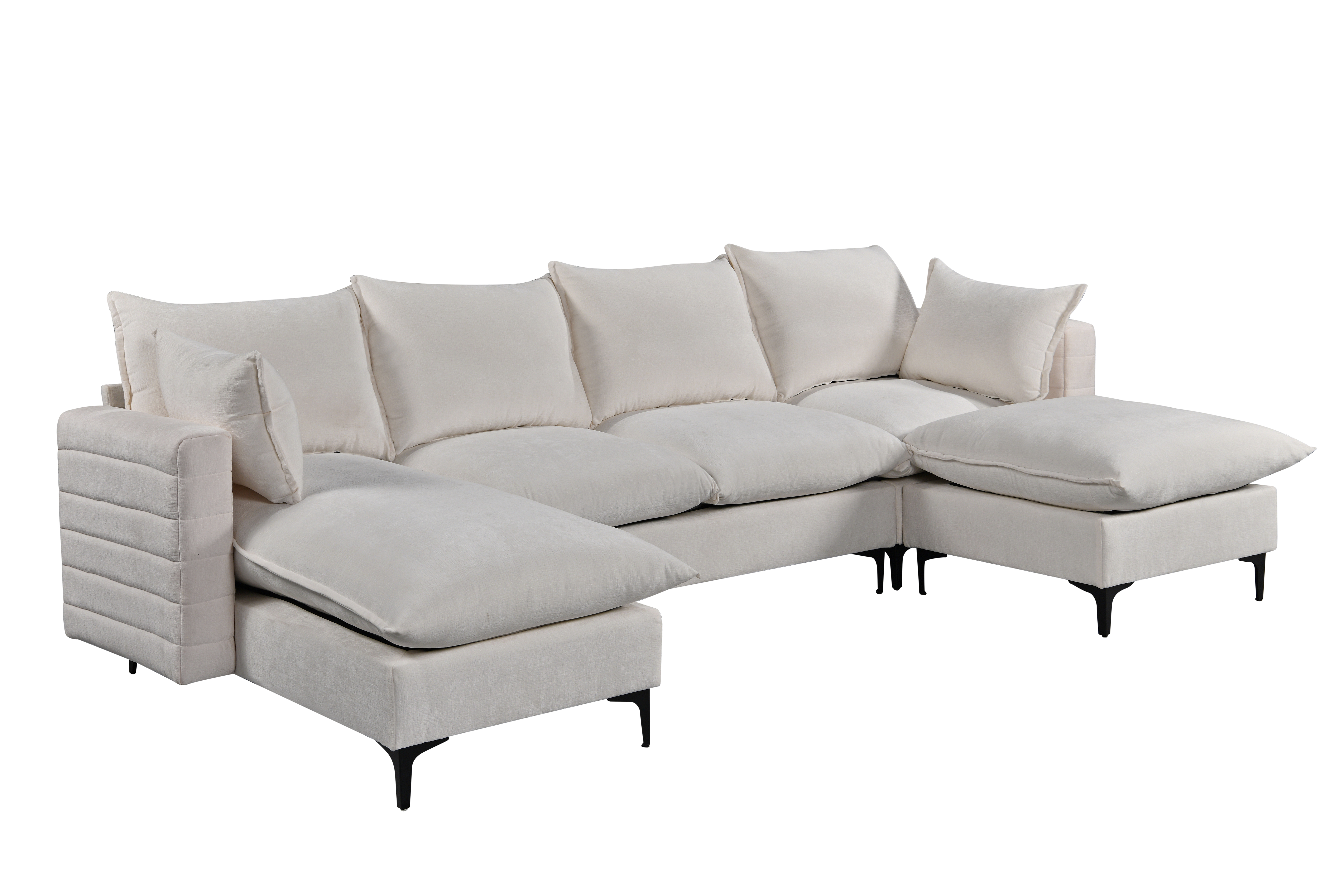 YZ-5168 | 4-Seater Sofa with Chaise and Ottoman