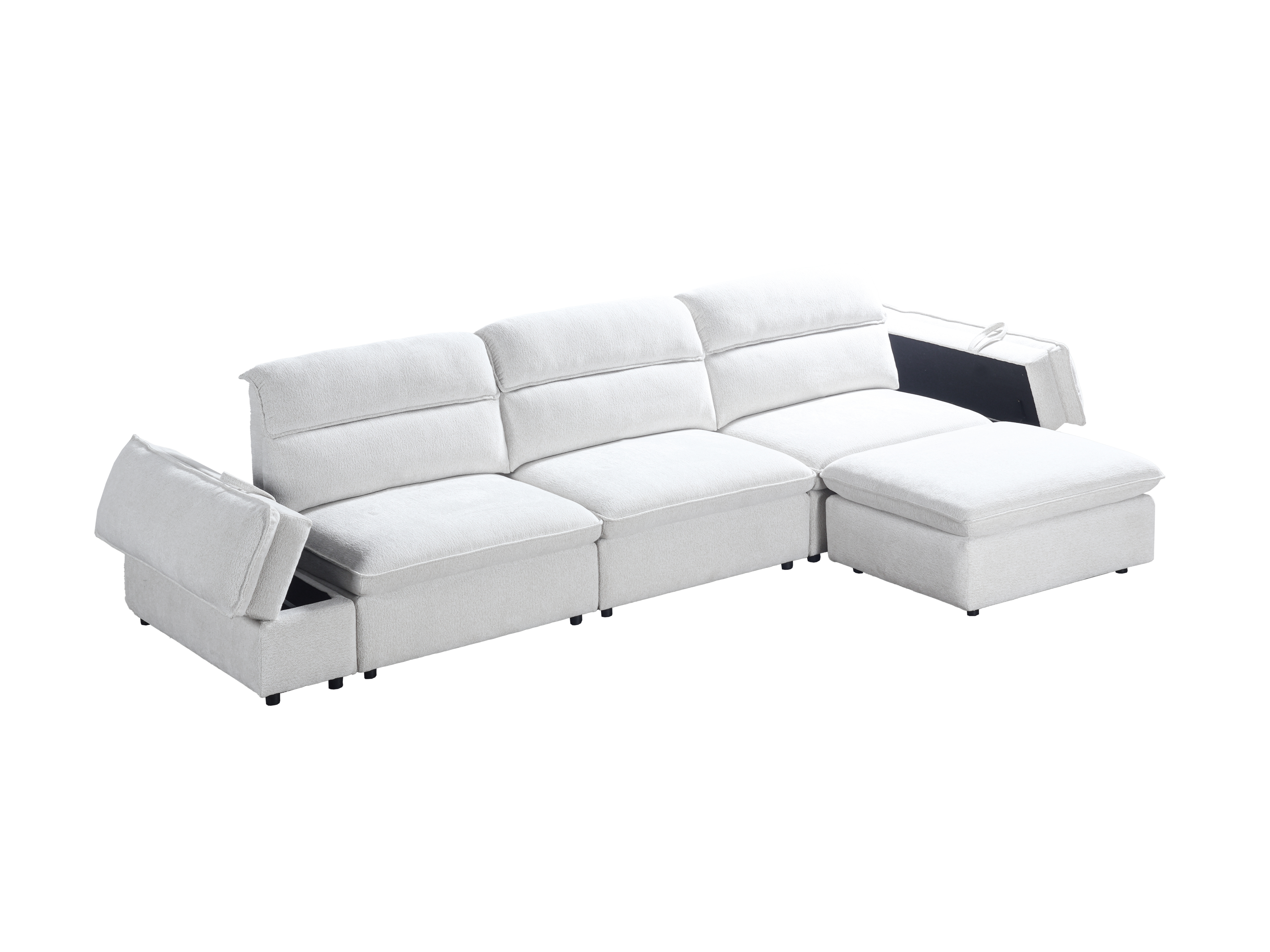 YZ-5211 | Sectional sofa with ottoman