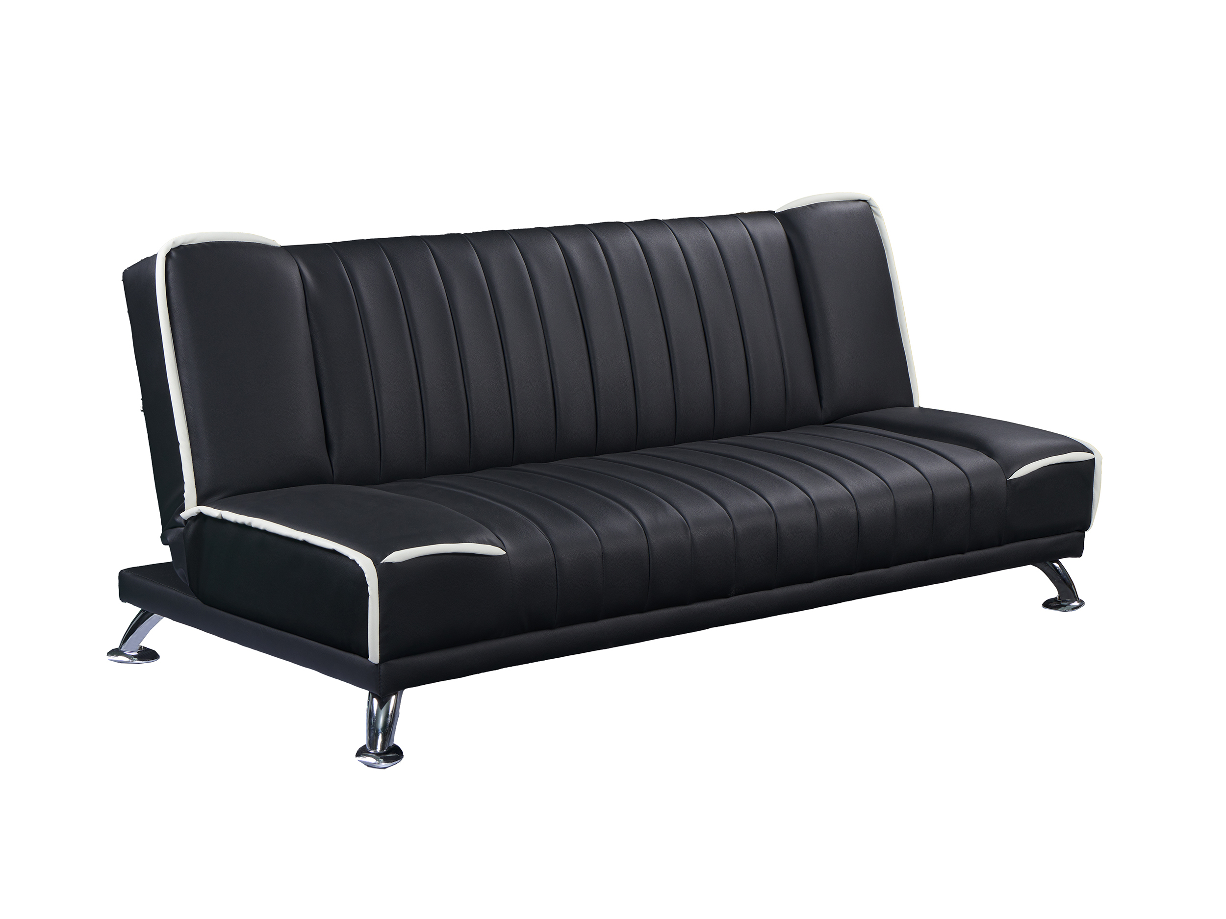 YZ-5249 | Black Sofa Bed with White Piping