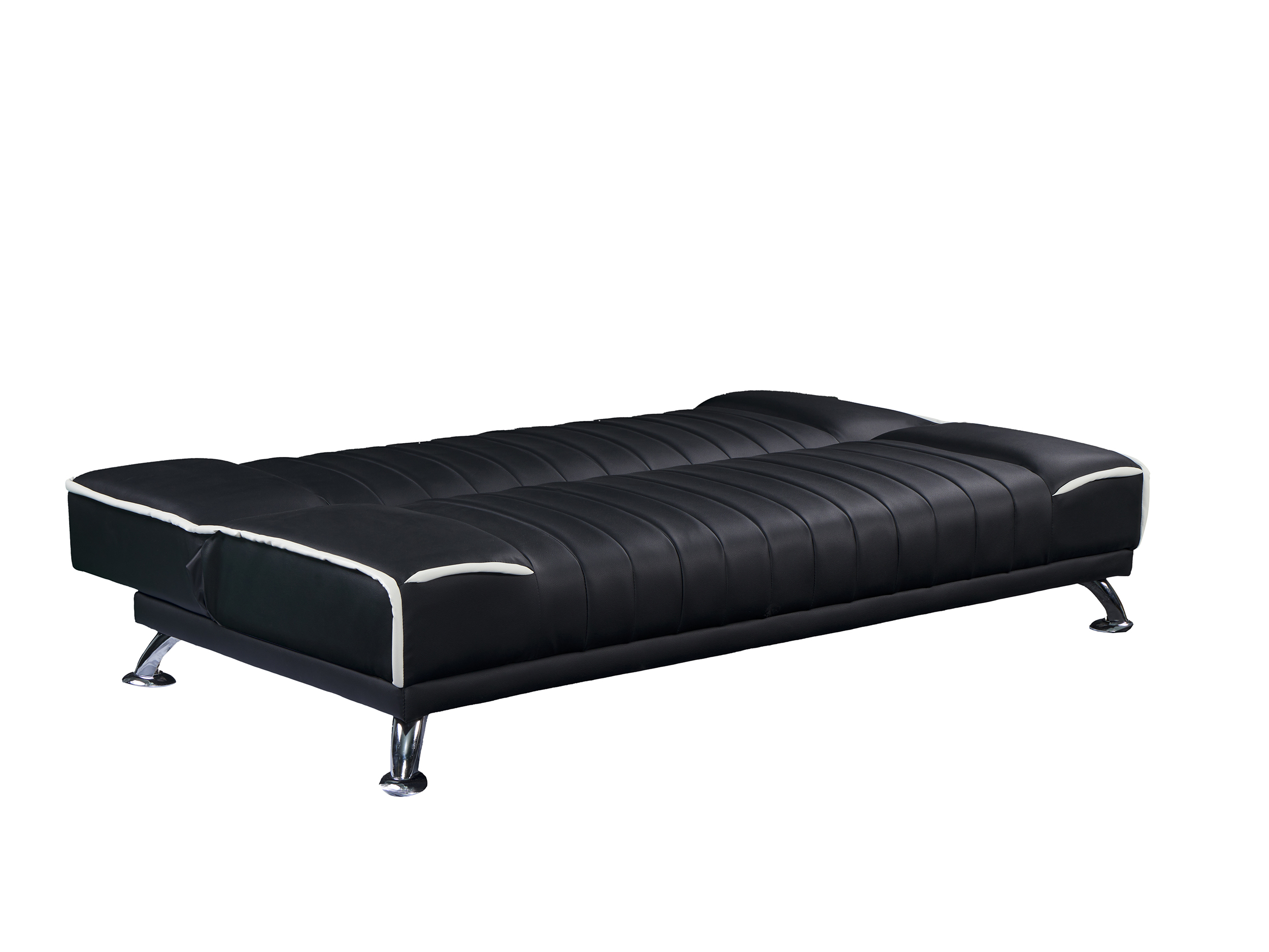 YZ-5249 | Black Sofa Bed with White Piping