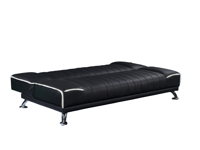 YZ-5249 | Black Sofa Bed with White Piping