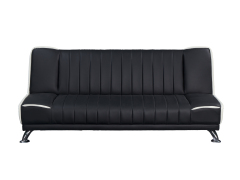 YZ-5249 | Black Sofa Bed with White Piping