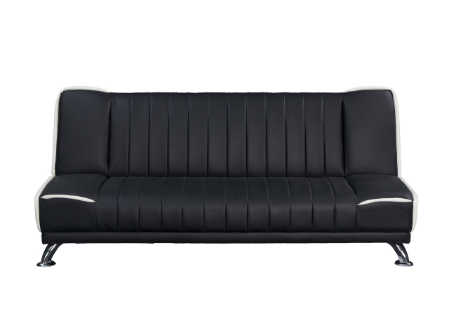 YZ-5249 | Black Sofa Bed with White Piping
