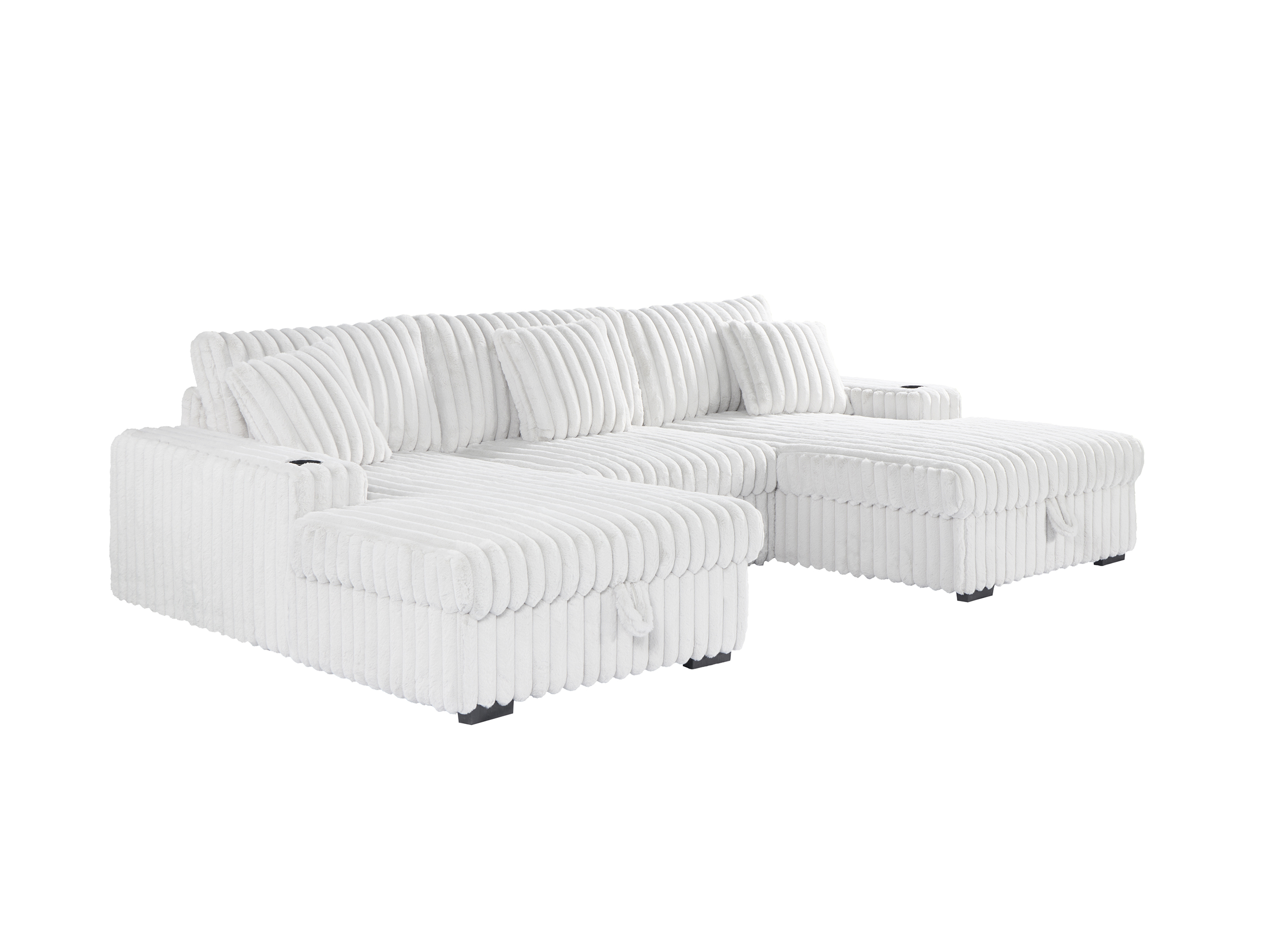 YZ-5251 | Sectional Pullout Sofa Bed with Storage Chaise