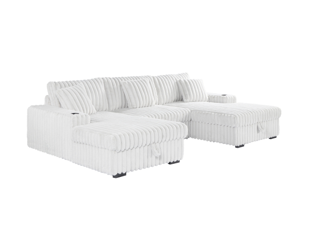 YZ-5251 | Sectional Pullout Sofa Bed with Storage Chaise