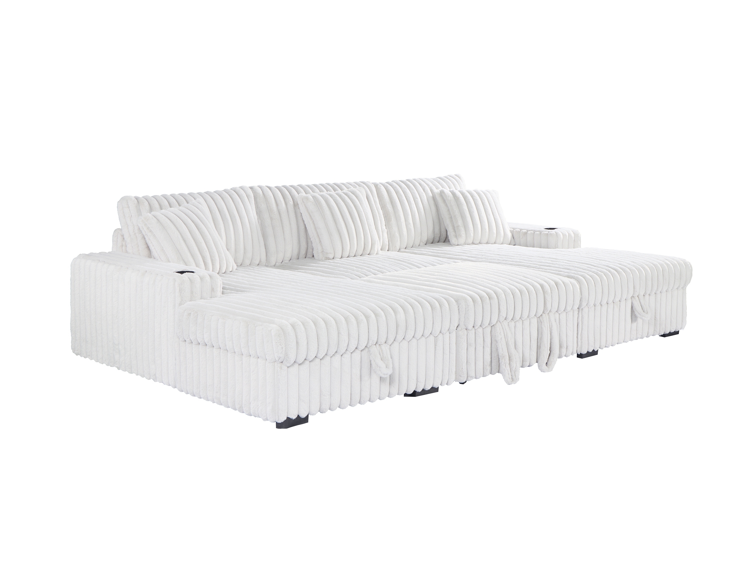 YZ-5251 | Sectional Pullout Sofa Bed with Storage Chaise