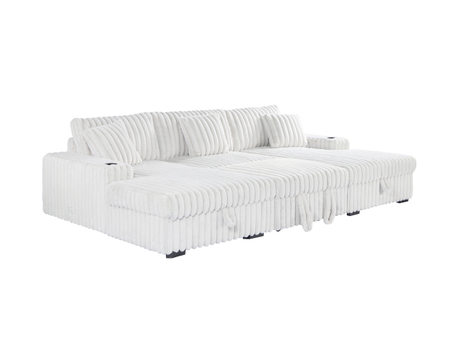 YZ-5251 | Sectional Pullout Sofa Bed with Storage Chaise