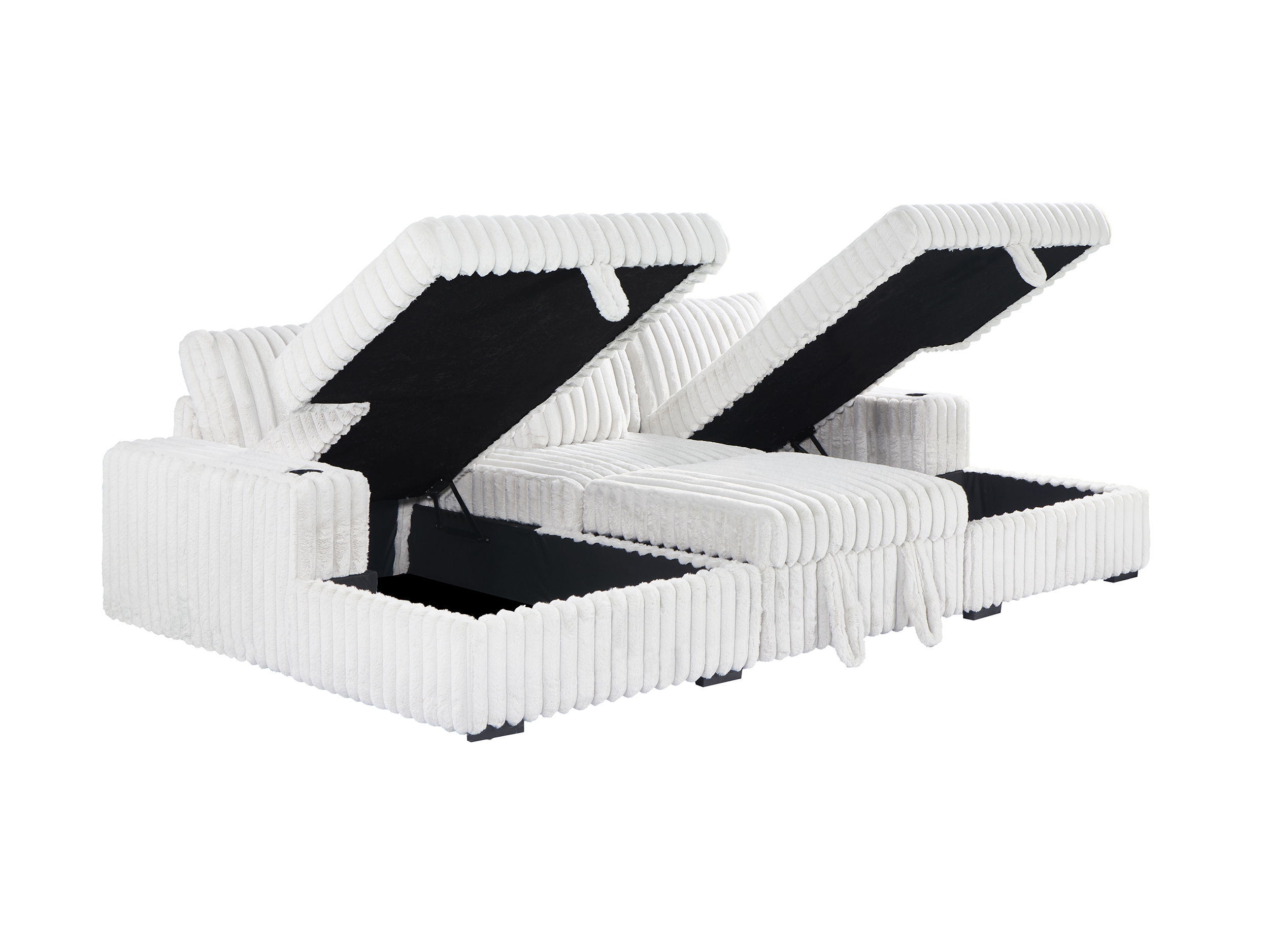 YZ-5251 | Sectional Pullout Sofa Bed with Storage Chaise