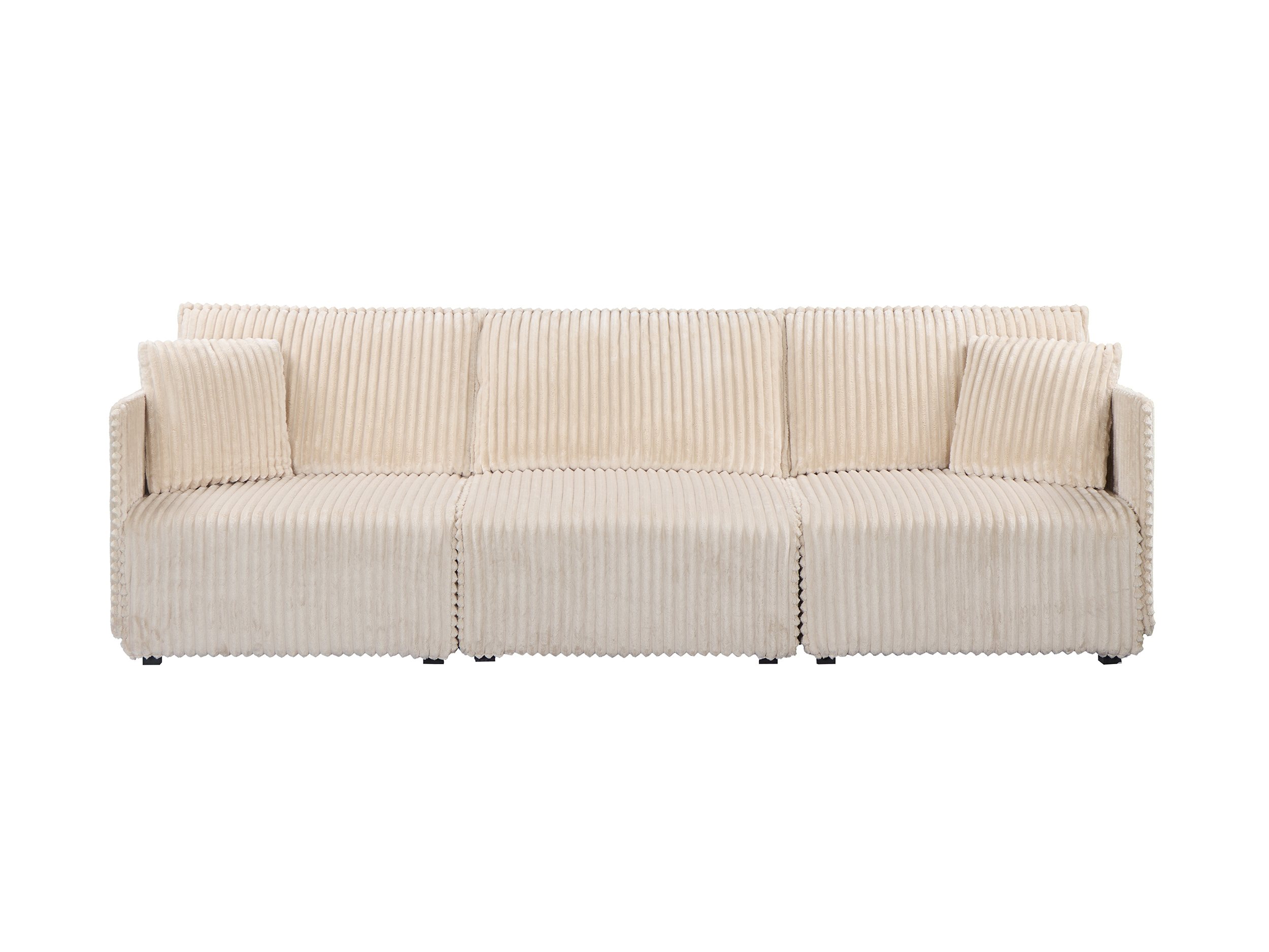 YZ-5253 | 3-Seat Sofa with Raised Stripe Design